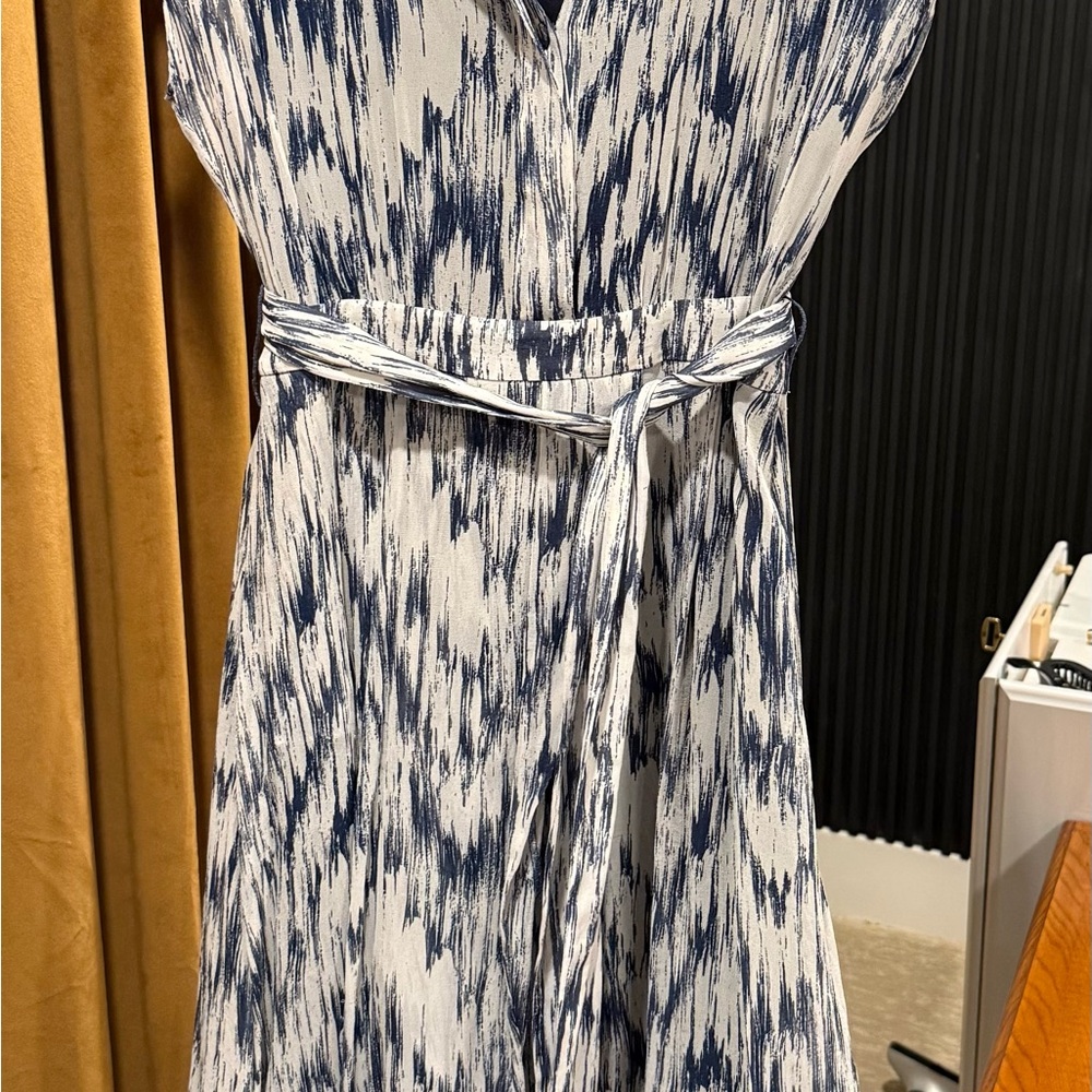 Club Monaco Navy and White Maxi Dress Size 2 - Picture 8 of 8